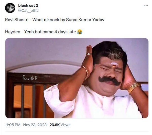  Memes on Surya Kumar Yadav batting against Australia in T 20 match after World Cup failure