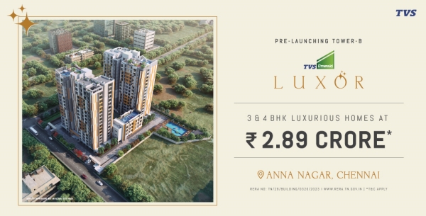  Buy your dream house from TVS Emerald LUXOR Tower B in Chennai Anna Nagar