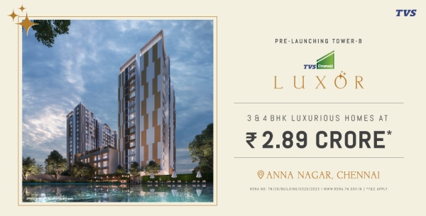  Buy your dream house from TVS Emerald LUXOR Tower B in Chennai Anna Nagar