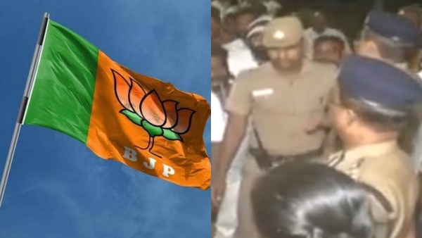  Police refuses to install BJP flag pole in Tamilnadu 
