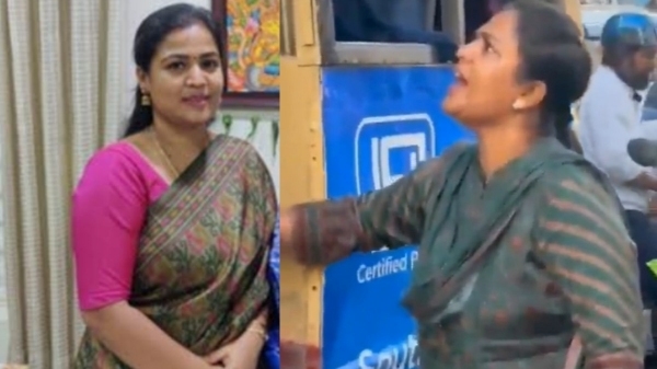 Sattai Duraimurugan supports actress Ranjana Nachiyar who attacked school students on govt bus Sattai Duraimurugan supports actress Ranjana Nachiyar who attacked school students on govt bus