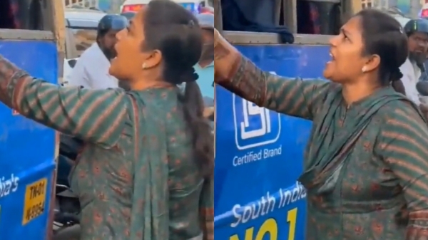Students hanging from the bus BJP woman administrator who scolded her as a dog and beat her up 