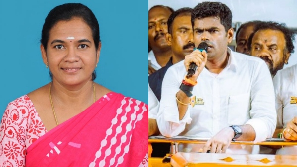 Annamalai said that DMK Mayor Kavitha of Karur Corporation will go to jail in 3 months Annamalai said that DMK Mayor Kavitha of Karur Corporation will go to jail in 3 months