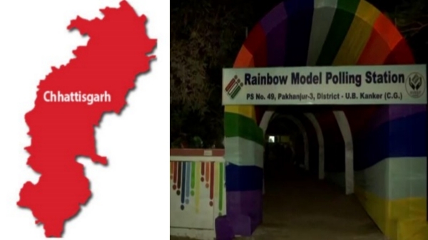 Chhattisgarh state assembly Elections for 20 constituencies in the first phase today vanavil booth for transgender 