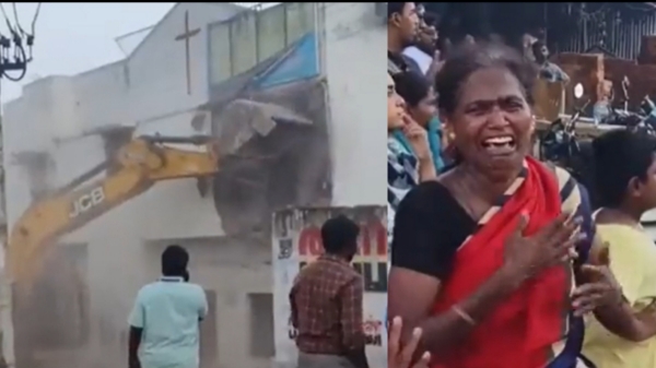 A woman cried after seeing 700 houses demolished in Chennais Pallavaram 