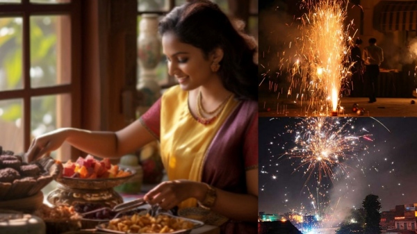  The festival of Diwali is celebrated by Hindu people all over the country 