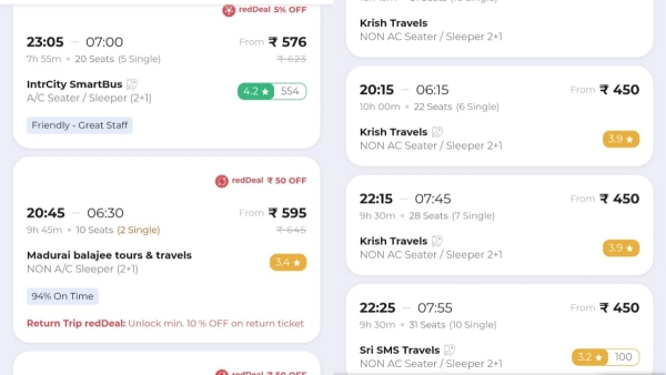 Miracle in omni buses: Chennai to Coimbatore today only Rs.450 