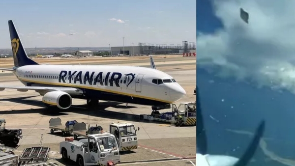  Netizens Shocked as Ryanair Jet Came 20 Feet Of Black UFO