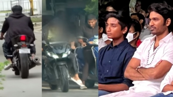 Video of Dhanushs son riding a bike without a license and also without wearing a helmet: Police explanation 
