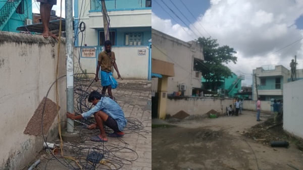 TANGEDCO has responded and acted immediately to remove the pole from that place of Pallavaram 