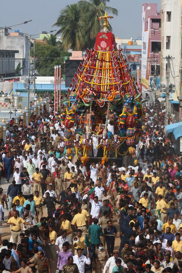 Karthika Brahmotsavams Car festival Padmavathi Thayar temple, Tiruchanoor 