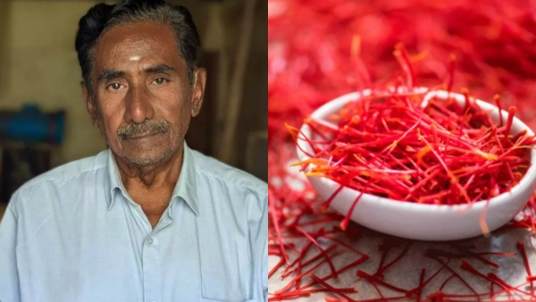 A farmer who grew saffron in Kodaikanal 