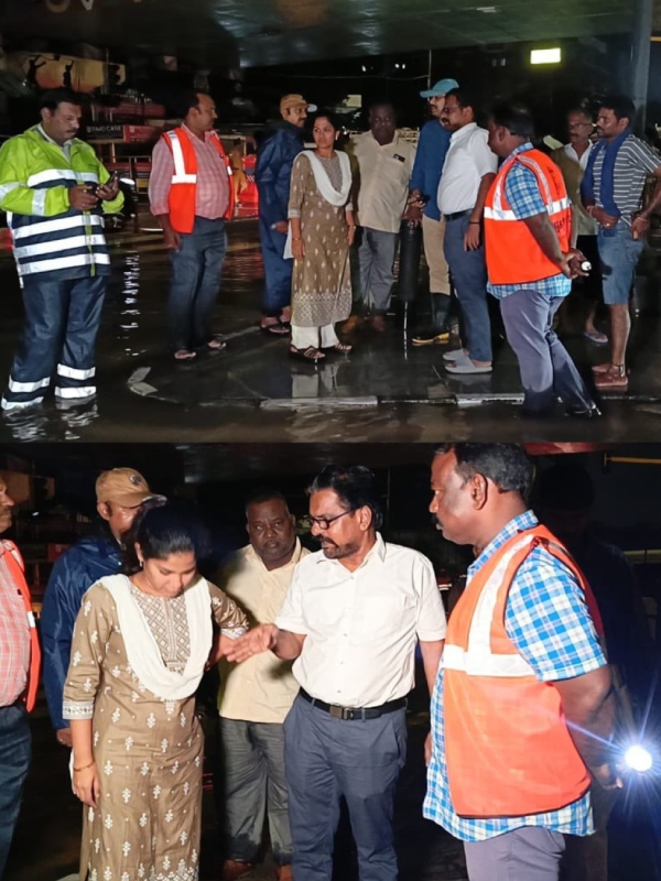 Chennai Corporation acted quickly overnight and removed the rainwater from most places Chennai Corporation acted quickly overnight and removed the rainwater from most places