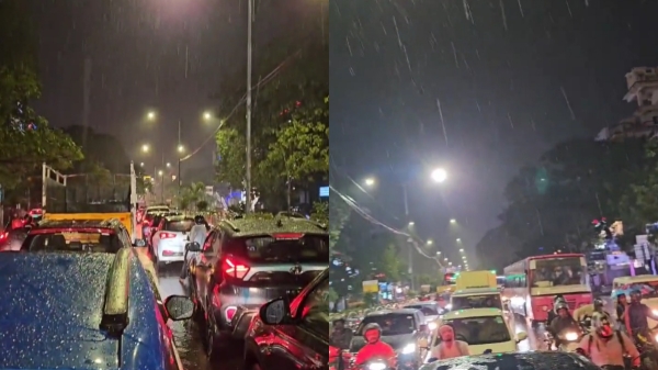 Traffic Jams at many places in Chennai Take precautions ChennaiRains 
