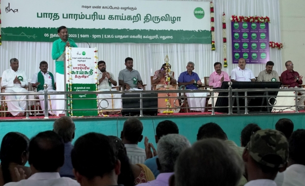 Isha Man Kappom Movement A grand traditional vegetable festival in Madurai