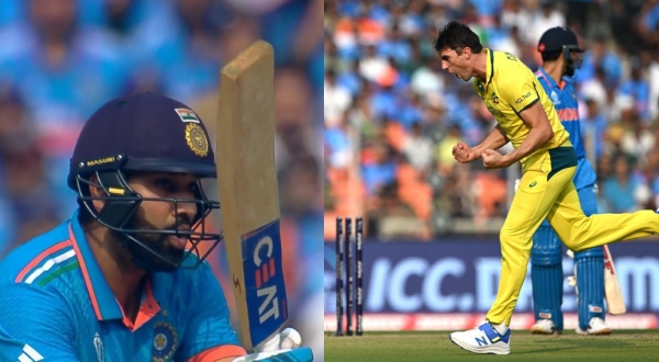 How did Team Australia control India batting line upin 2023 World Cup Finals?