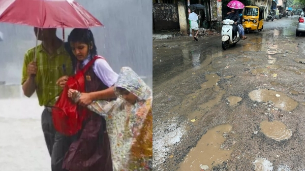 No school holidays in Chennai; Students who went in the pouring rain 