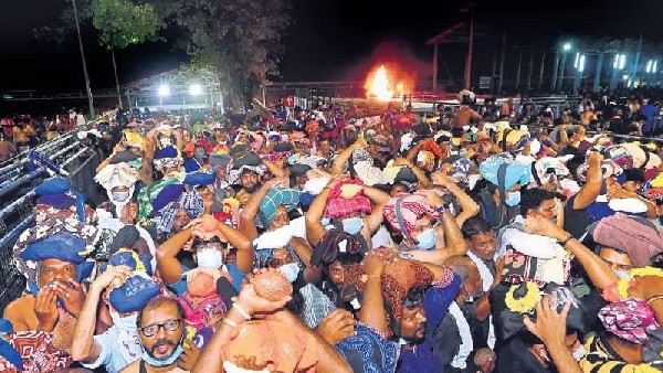 Crowds flock to the Sabarimala Temple Devasam Board for the convenience of devotees