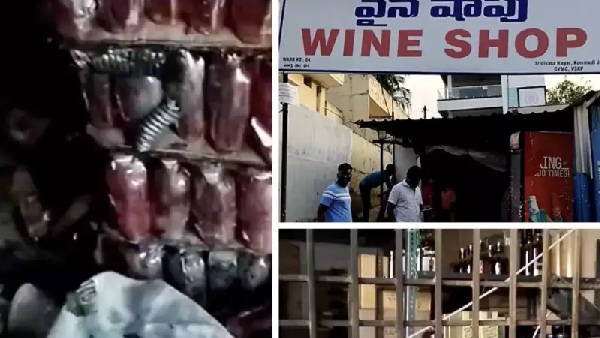 Andhra Man Sets entire Wine Shop On Fire as he was Denied Alcohol Andhra Man Sets entire Wine Shop On Fire as he was Denied Alcohol