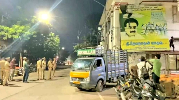 Hindu organizations protested Mylapore Police remove Poster No God Stupid in Chennai 