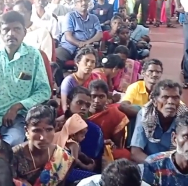 Tribal people were made to sit on the floor in a function attended by Puducherry Governor and CM