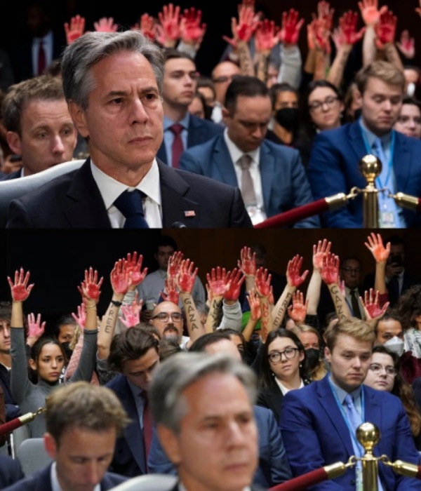  Protest in the US Congress against funding Israel 