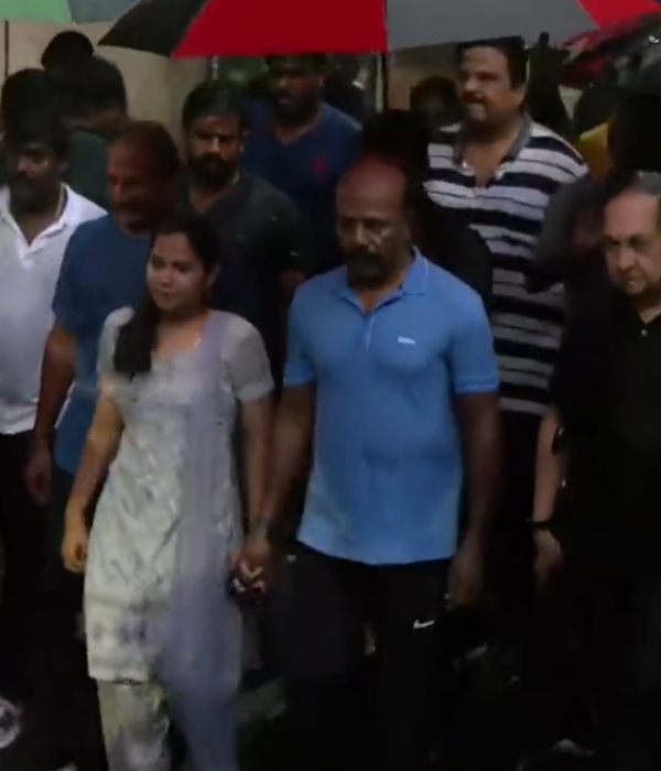 Health walk: Ministers who went for a walk with an umbrella in the rain.. Mayor Priya too Health walk: Ministers who went for a walk with an umbrella in the rain.. Mayor Priya too