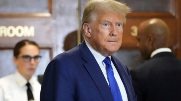 Former US President Donald Trump is appearing in court today in connection with business fraud 