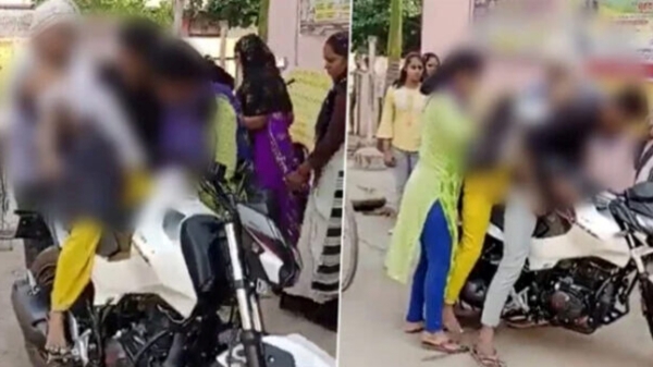 A youth carried his sisters dead body on a bike because there was no ambulance in Uttar Pradesh A youth carried his sisters dead body on a bike because there was no ambulance in Uttar Pradesh