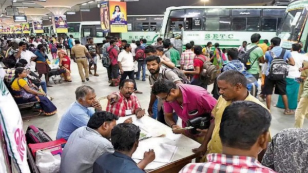 diwali: lakhs of people from Chennai have gone to their hometown in the last two days diwali: lakhs of people from Chennai have gone to their hometown in the last two days