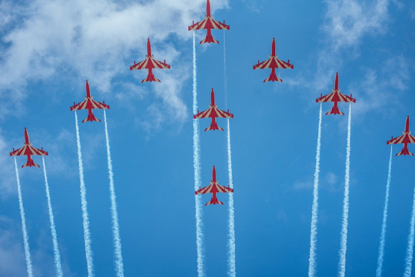 IAF Suryakiran Aerobatic Team will be carrying out Air Show ahead of India-Australia World Cup Final in ahmedabad 