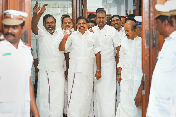 TN Special assembly session; AIADMK MLAs meeting with Speaker Appavu TN Special assembly session; AIADMK MLAs meeting with Speaker Appavu