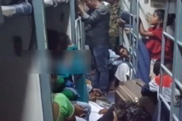  Uproar as North Indian workers occupy reserved train coaches at Jollarpet 