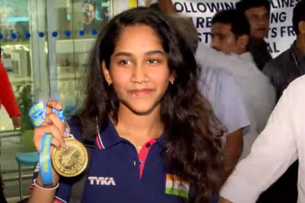 TRB Rajaa won gold medal in national level shooting champion 
