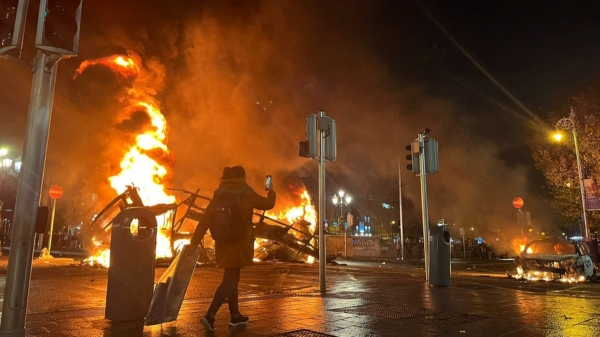 Violence has erupted in Ireland after school children are stabbed 