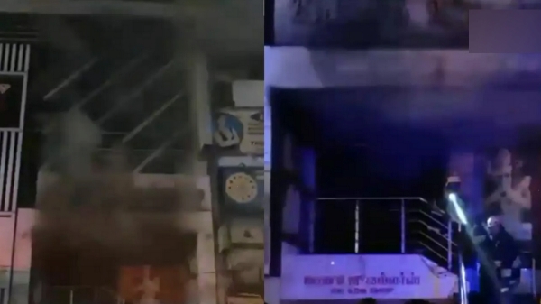 Huge fire accident in Madurai jewellery shop one died