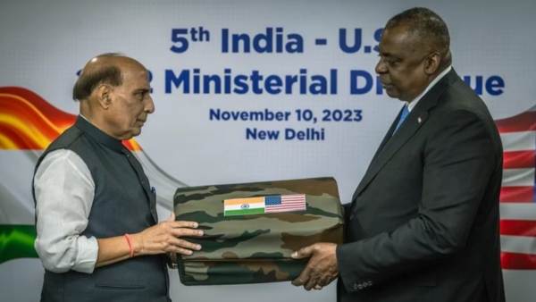 Union Minister Rajnath Singh hands over parts of World War II parachute, airplane of US forces Union Minister Rajnath Singh hands over parts of World War II parachute, airplane of US forces