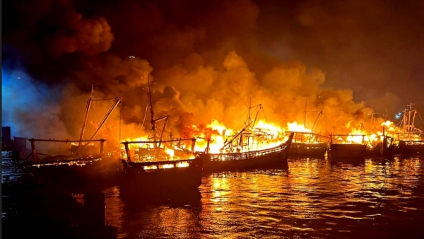 Andhra YouTubers behind massive fire broke out in Visakhapatnam harbour Andhra YouTubers behind massive fire broke out in Visakhapatnam harbour