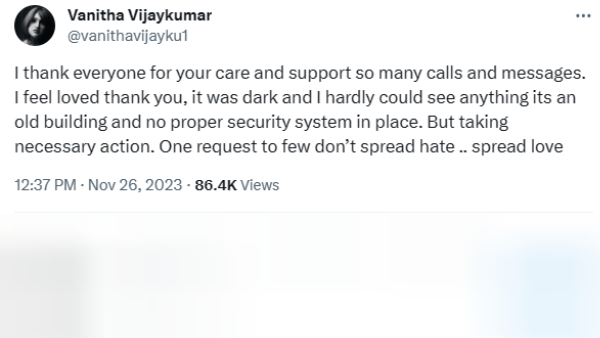Vanitha Vijayakumar asks stop calling her regarding attack on her 