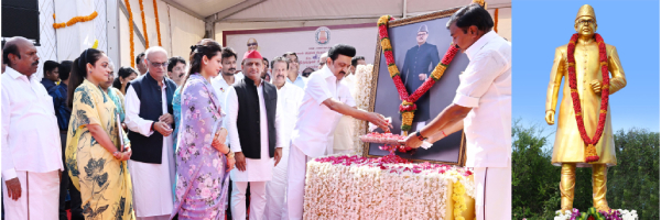 Why was a statue of former Prime Minister VP Singh erected in Tamil Nadu