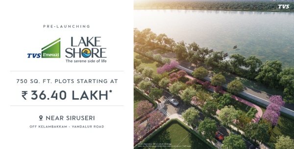  buy Plots in tvs emerald lake shore project Near siruseri 
