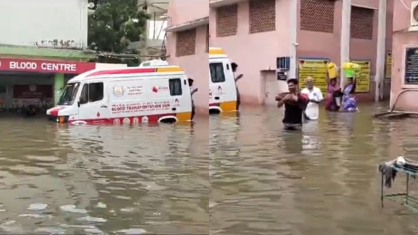  Due to the flooding of Thoothukudi Government Hospital, the patients were severely affected 