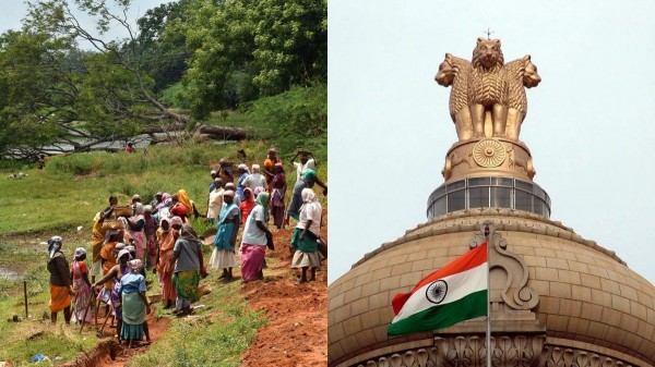 Union government answers about mgnrega scheme wages payment pending