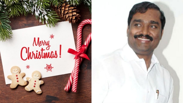 Velmurugan Christmas wishes to all the Christians people 