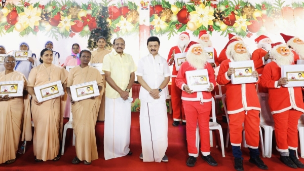 Chief Minister Stalin Merry Christmas to Christian peoples 