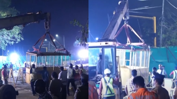  Big man cage arrived in velachery to rescue workers from pit