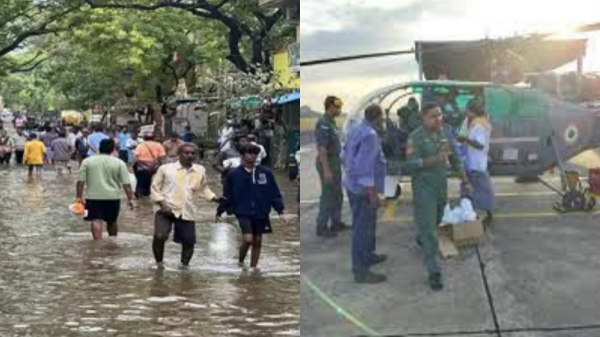 Amid of Flood food will delivered via Helicopter in Chennai from today 