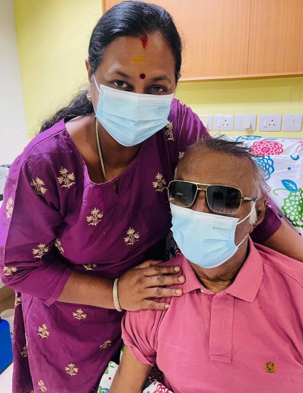 Premalatha shared a photo with Vijayakanth who is hospitalised DMDK Cadres relieved