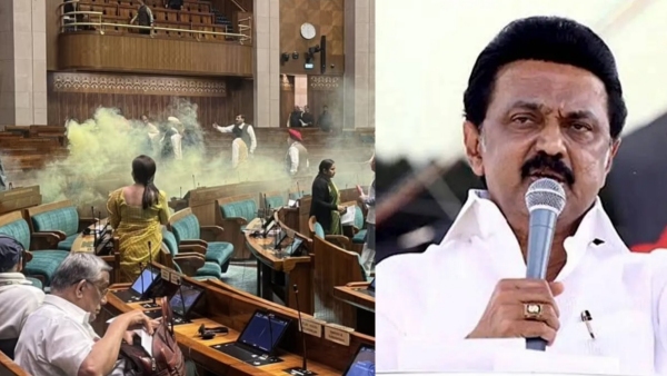  CM Stalin says that unprecedented security breach in the parliament poses a dangerous threat