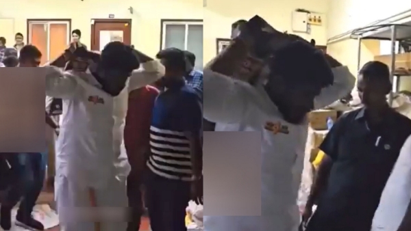Did TN BJP Leader Annamalai carry a 10 kg bag of rice and helped Chennai flood affected people